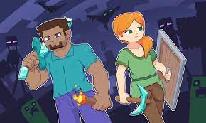 Some fanart I made a while ago for Steve and Alex : r/Minecraft