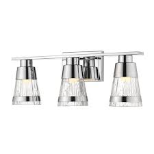 Ralbay modern chrome bathroom vanity lights 5 lights acrylic bathroom vanity lights over mirror, modern led chrome bathroom vanity lights (natural white light) 4.7 out of 5 stars 943. Z Lite Ethos Bathroom Led Vanity Light 3 Light Chrome Lowe S Canada