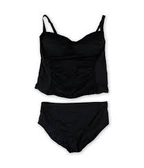 La Blanca Womens Twist Front Hi Rise 2 Piece Tankini