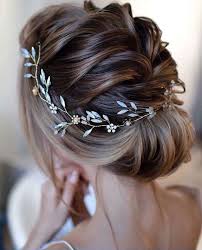 One can simple look delicate and divine with that long braided 18. Beautiful Wedding Day Hairstyles Bridal Hair Wreath Hair Vine Wedding Wedding Hair Pieces