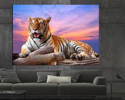Tiger Canvas Tiger Wall Art Tiger Print Tiger Wall Decor Etsy In 2020 Tiger Wall Art Tiger Canvas Animal Canvas