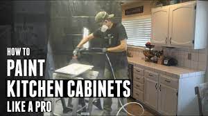 How to paint kitchen cabinets using a paint sprayer. How To Paint Kitchen Cabinets Like A Pro Youtube