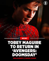 Tobey Maguire with peter Parker 😜