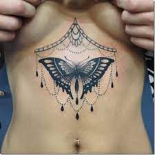 Putting Sternum Tattoo Designs For Ladies Lace Tattoo Lace Sternum Tattoo Lace Tattoo Design