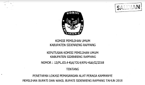 Keputusan Kpu Sidrap Tentang Penetapan Lokasi Pemasangan Alat Peraga Kampanye Pilkada Tahun 2018 Kpu Sidrap