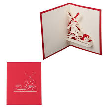 This is a blast to make and so fun to receive. Drop Ship Handmade 3d Pop Up Greeting Cards Romantic Windmill Anniversary Valentine S Day Buy At The Price Of 0 94 In Aliexpress Com Imall Com