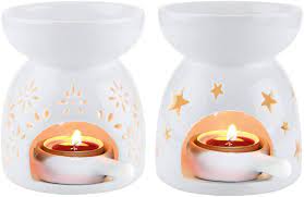 By lightening just one oil warmer, it will produce a soft scent and spread it throughout the. Comsaf Essential Oil Burners Set Of 2 Ceramic Wax Melt Burners White Assorted Wax Tarts Holder Candle Scented Diffuser For Aroma Oil And Wax Melts Home Office 90ml Capacity Amazon Co Uk Home