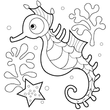 Dive under the deep blue sea with these seahorse coloring pages! Adorable Seahorse Coloring Page Free Printable Coloring Pages For Kids