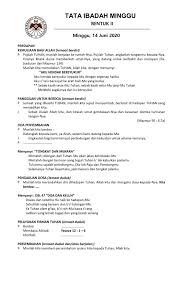 Maybe you would like to learn more about one of these? Tata Ibadah Minggu Bentuk Ii 14 Juni 2020 Dodoku Gmim