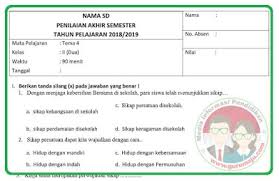 Soal Uas Pas Kelas 2 Tema 4 Kurikulum 2013 Revisi 2018 Azafah78