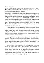 Bahasa malaysia disebut juga dengan bahasa melayu. Rumusan 2 Fauzan By Fauzan Iz Aan Flipsnack