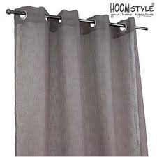 hoomstyle kant klaar gordijn linnenlook stof ringen donkerbruin 140 x 270cm gordijnen raamdecoratie muurverf