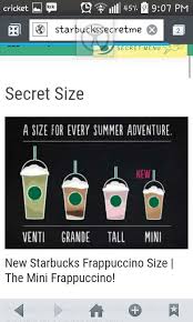 size chart in 2019 starbucks frappuccino starbucks coffee