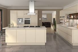 The doors are available in 10 different colours and are also available in a more. White Gloss Kitchen With Grey Floor Novocom Top