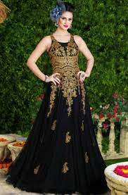 Here ericdress.com shows customers a fashion collection of current gold designer dresses.you can find many great items. Black Gold Designer Net Evening Gown Saira S Boutique