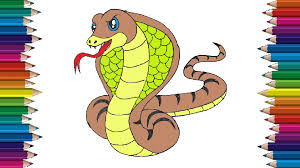 Hover over image to zoom. How To Draw A Cobra Cute And Easy Cartoon Snake Drawing Step By Step For Beginners With This How To Video A Snake Drawing Cartoon Snake Drawing Simple Cartoon