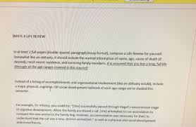 There may be minor flaws or grammatical errors that should also be corrected by the author. Write A Life Review In At Least 2 Ful Pages Doub Chegg Com