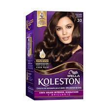 The bulk of the hair is colored a cool dark brown hair color, with threads of warm caramel adding that transitional brightness that makes the color feel more complex. Wella Koleston Permanent Hair Color Cream With Water Protection Factor Dark Brown 30 Wella