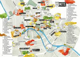 Stadtkarte Des Bezirks Mitte Illustrated Map Map Illustration