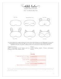 Diy gifts for family and friends. Sewing Pattern Sleep Mask