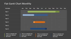 powerpoint gantt chart monthly schedule slidemodel