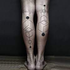 Stunning Graphical Tattoos Geometric Tattoo Calf Tattoo Minimalist Tattoo
