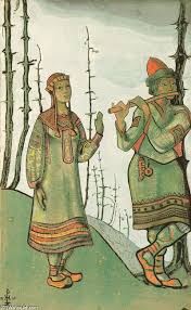Snegurochka And Lel Costume Design By Nicholas Roerich 1874 1947 Russia Museum Art Reproductions Nicholas Roerich Nicholas Roerich Art Snow Maiden