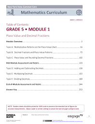 Nys common core mathematics curriculum : Grade 5 Module 1 Manualzz