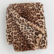 Discover your cozy blanket today! World Market Leopard Print Faux Fur Throw Blanket