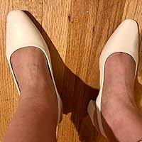 Amazon.com | Women's Low Chunky Slingback Heels Square Toe Block Dress Shoes Closed Toe Comfortable Wedding Office Work Black Pumps | Pumps - Product from Amazon.com