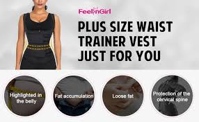 Feelingirl Womens Latex Underbust Training Cincher Workout Waist Trainer Corset