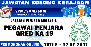 Pengawal keselamatan gred kp11 klasifikasi perkhidmatan: Jawatan Kosong Pegawai Penjara Gred Ka19 Jawatan Kosong Terkini Negeri Sabah