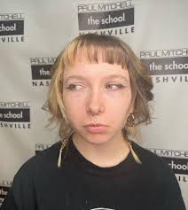 after + before blonding, didn't get any before pictures of the cut but we  added some layers and started two rat tails for her, had a great time :)