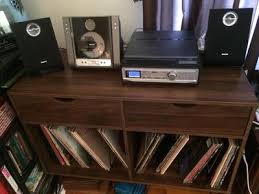 The stand can hold up to 30 lbs. Novogratz Concord Turntable Stand With Drawers Multiple Colors Walmart Com Walmart Com