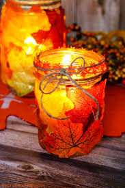 How to Make Fall Leaf Candle Mason Jar Crafts - Natural Beach Living