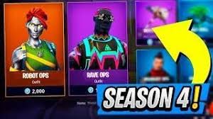 Season 4 All Secret Skins Robo Ops And Neo Man Fortnite Skin Update Fortnite Season 4 Seasons