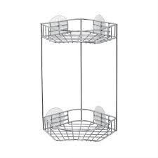 Zenith Products Corner Caddy With 2 Shelves Chrome The Home Depot Canada Corner Shower Caddy Shower Caddy Shower Storage