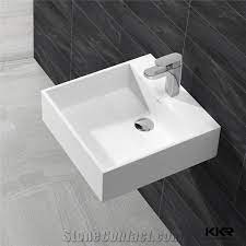 Wash basin design for bathroom. Modified Acrylic Solid Surface Wash Basin Vanity Basin Pure White Simple Design From China Stonecontact Com
