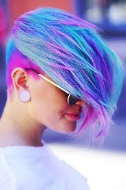 60 Fabulous Purple And Blue Hair Styles Lovehairstyles Com Pixie Haircut For Round Faces Hair Styles Round Face Haircuts