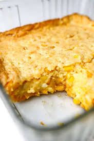 This corn pudding recipe is the perfect southern souffle style casserole ever! Vegan Cornbread Casserole The Hidden Veggies