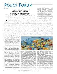 Pdf Ecosystem Based Fishery Management
