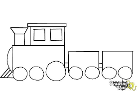 Step by step drawing tutorial on how to draw a train for kids trains are large and kids take serious interest in them. How To Draw A Simple Train Drawingnow Train Drawing Easy Drawings For Kids Boy Scrapbook Layouts