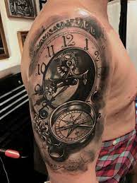 grey opaque clock cover up by lou bragg clock tattoo clock tattoo design time piece tattoo