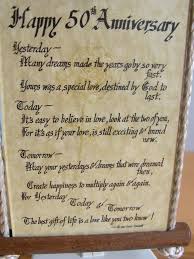 Happy 50th Anniversary Poem Under Glass Wood Wall Hanging Sign Happy 50th Anniversary 50th Anniversary Wishes Anniversary Poems
