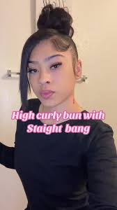 High Bun with Side Bangs