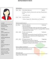 Contoh Template Cv Download Cv Format Doc Dan Pdf Cv Kreatif Template Bahasa