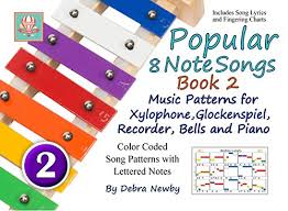 popular 8 note songs book 2 music patterns for xylophone