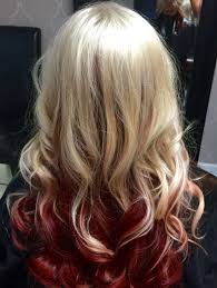 I am fully aware that this is crazy. Platinum Blonde With Red Underneath Done By Angel Ross Red Hair Tips Blonde Hair With Red Tips Blonde Hair Color
