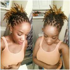 Loc Updo First Time Ever Coloring My Natural Hair Locs Hairstyles Short Locs Hairstyles Dreadlock Hairstyles