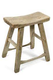 Rectangular stool in the middle measures 16.5 x 11 x 18h list price $630 round stool on the right measures 14 d x 20 inches tall list price $815. Antique Chinese Workers Stool Saddle Shape